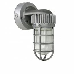 Nuvo 13W LED Wall Mount Light, Vapor Proof, Silver, 5000K
