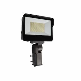 100/125/150W LED Flood Light w/Sensor, 120V-347V, CCT Selectable, BRZ