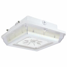 45W Square Wide Beam Angle Canopy Light, 6288 lm, 277V, 30/40/50K, WHT