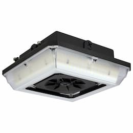 45W Square Wide Beam Angle Canopy Light, 6288 lm, 277V, 30/40/50K, BLK