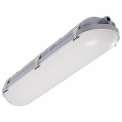 2-ft 20W Linear Vapor Proof Fixture, 347V, 2505 lm, CCT Select, Gray