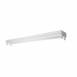 4-ft T8 Ready Empty Body Fixture, 2 Lamp, White