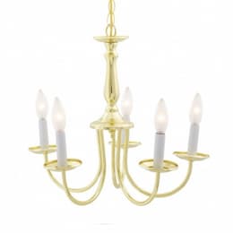 18" Chandelier Candlestick Lights, Polished Brass