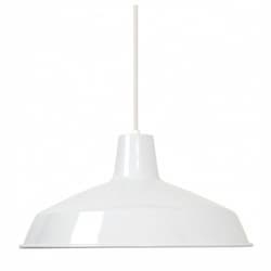 Nuvo 16" Pendant Lights, Warehouse Shade, White Finish