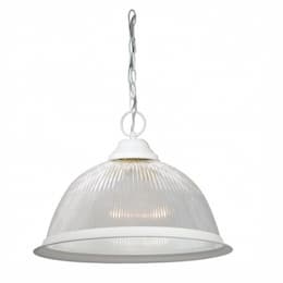 15in Pendant Light Fixture, 1-Light, Textured White