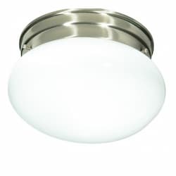 8" Flush Mount Light, Brushed Nickel