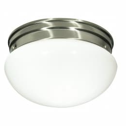 10" Flush Mount Light, Brushed Nickel