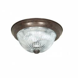 13" Flush Mount Light, Old Bronze