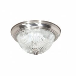 13" Flush Mount Light, Brushed Nickel