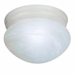 8" Flush Mount Light, Textured White