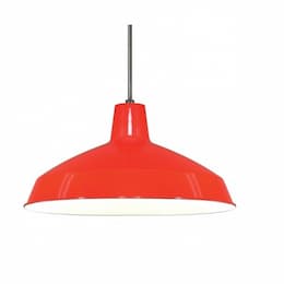 Warehouse Shade Pendant Light Fixture, Red