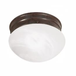 Nuvo 8" LED Flush Mount Lights, Alabaster Mushroom Glass Shade, Old Bronze