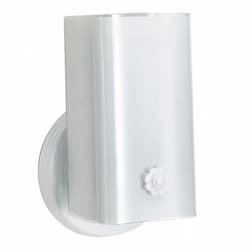 Wall Mounted Vanity Light Fixture, White, White "U" Channel Glass