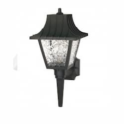 8in Mansard Wall Lantern, 1-light, Black