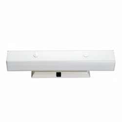 24" Vanity Light Fixture, White "U" Channel Glass