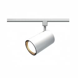 75W Track Light, R30, Straight Cylinder, 1-Light, White