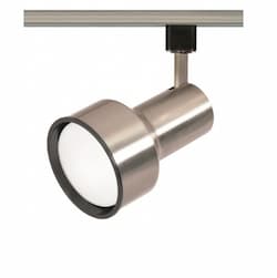 75W Track Light, R30, Step Cylinder, 1-Light, Brushed Nickel