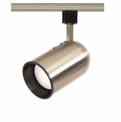 50W Track Light, R20, Bullet Cylinder, 1-Light, Brushed Nickel