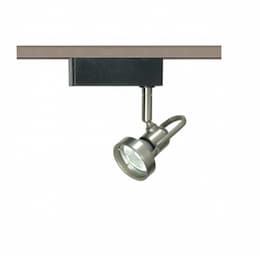 1-Light Track Light Head, MR16, Cast Ring, Brushed Nickel