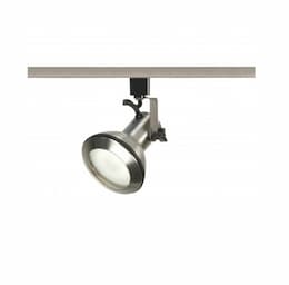 1-Light Track Light Head, PAR30 Bulb, Euro Style, Brushed Nickel