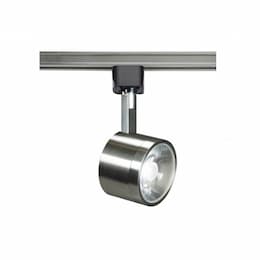  12W LED Round Track Head Light, 36 Degree Beam, Brushed Nickel Finish