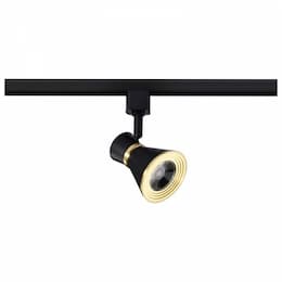 12W Cinch Track Light, 1020 lm, 120V, 24 DEG Beam, 3000K, Black/Brass