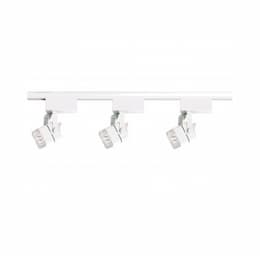 3-Light MR16 Track Light Kit, Square, Line Voltage, White