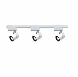 3-Light MR16 Track Light Kit, Round, Line Voltage, White