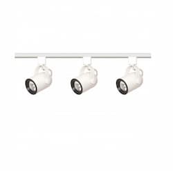 3-Light MR16 Track Light Kit, Round, Line Voltage, White