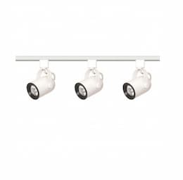 3-Light MR16 Track Light Kit, Round, Line Voltage, White