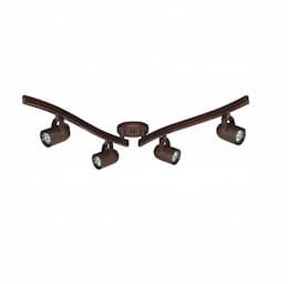 4-Light MR16 Track Light Kit, Swivel, Russet Bronze