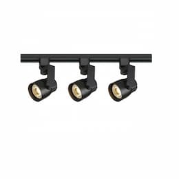 36W LED Track Light Kit w/Angle Arm, Round, Black