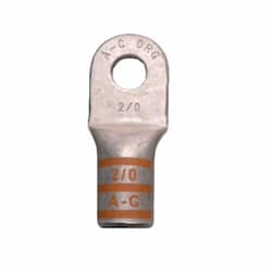 Power Lug, Tin Plated, 2/0 AWG, 1/2-in Stud, 50 Pack 