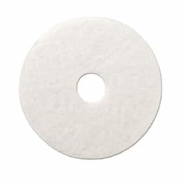 White Standard 13 in. Round Polishing Floor Pads