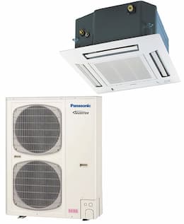 Panasonic HVAC 42K BTU 4-Way Cassette Ductless Mini Split System - Heat Pump & Air Conditioner
