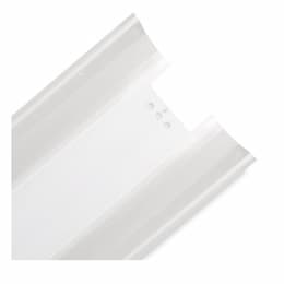 4-ft Industrial Steel Hood w/ Clips, White