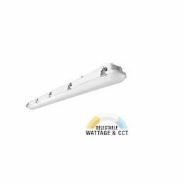 4-ft 25W/30W/34W LED Vapor Tight Fixture, 120V-277V, CCT Selectable 