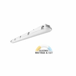 4-ft 34W/38W/45W LED Vapor Tight Fixture, 120V-277V, CCT Selectable 