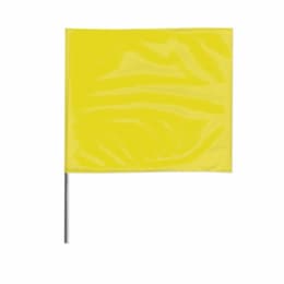 2-in X 3-in X 18-in Wire Stake Marking Flags, Yellow