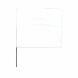 2-in X 3-in X 21-in Wire Stake Marking Flags, White