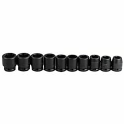 3/4" Drive 10 Piece Black Oxide Impact Socket Set