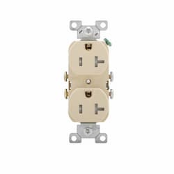 20 Amp Tamper Resistant Duplex Receptacle Outlet, Ivory