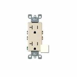 20 Amp Decora Duplex Receptacle Outlet, Ivory