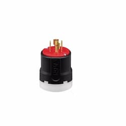 Eaton Wiring 20 Amp Color Coded Locking Plug, 4-Pole, 4-Wire, #14-8 AWG, 277V-480V, Red