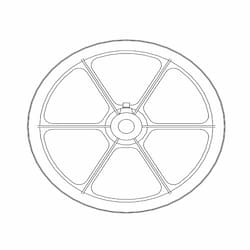 12IN Pulley Fan for BE Series Commercial Belt Drive Exhaust Fan