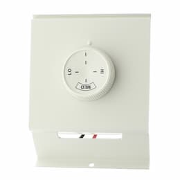 White, Tamper Proof, Single Pole, Built-In, Thermostat for Baseboard Heater