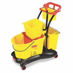 WaveBrake Yellow 35 qt. Mopping Trolley w/ Sideward Wringer