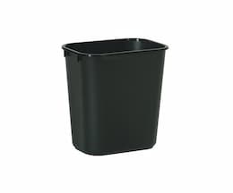 Black Soft Modled Plasted 13-5/8 qt. Wastebasket