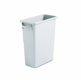 Rubbermaid Slim Jim Gray Rectangular 15-7/8 Gal Waste Container