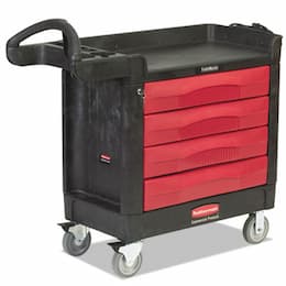 TradeMaster Cart, 500-lb Cap, One-Shelf, 18-3/8w x 40-5/8d x 33-3/8h, Black